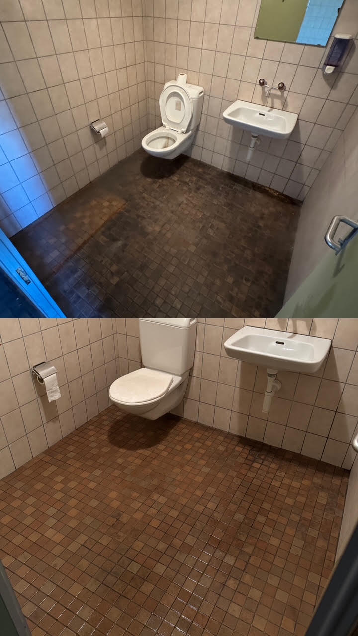 WC-Grundreinigung – Vorher und Nachher